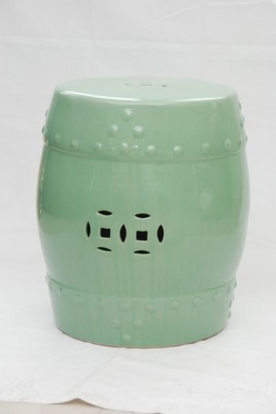 R465 	BANQUETA DE CERAMICA VERDE GD 10B574E